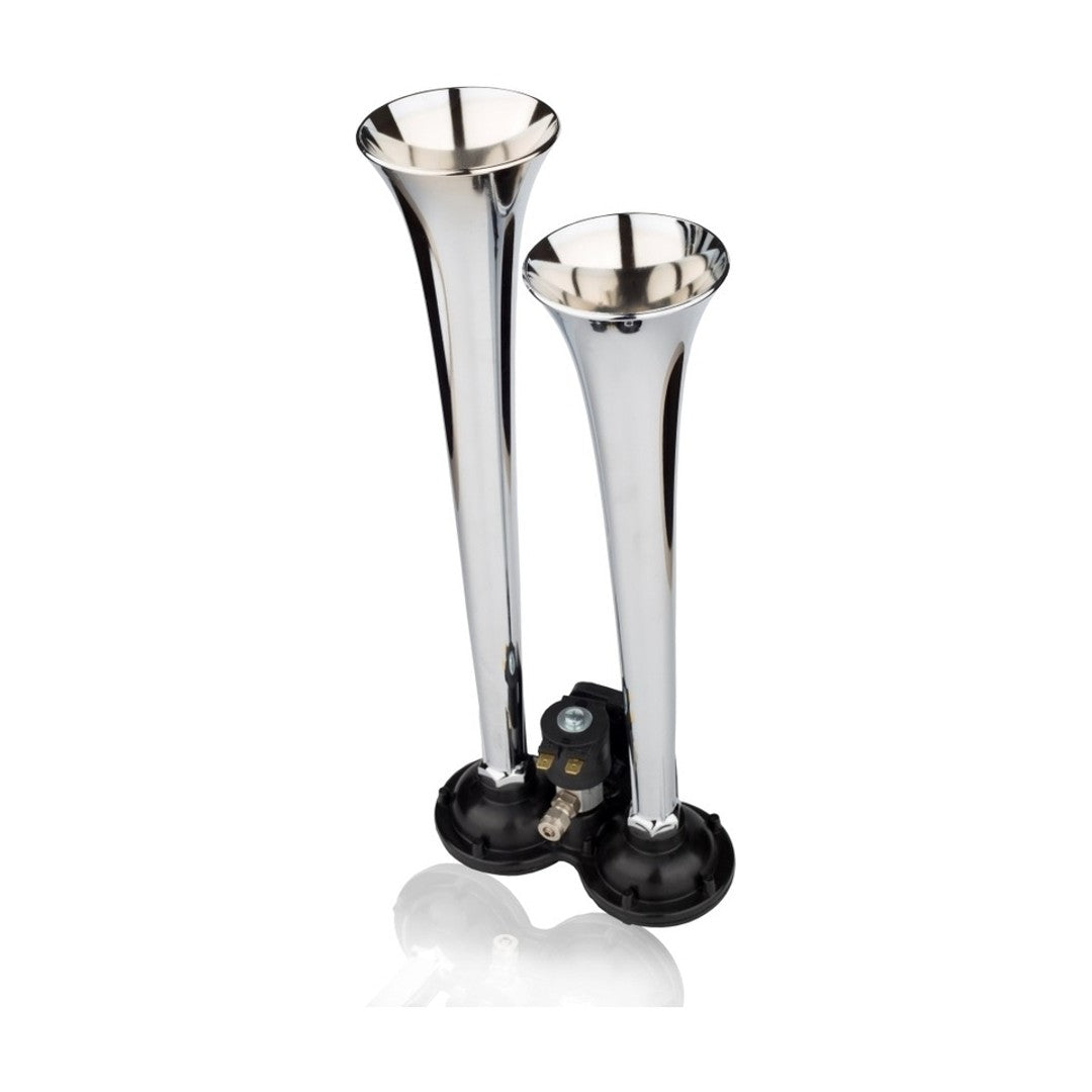 DUAL FLAT SOUND AIR HORN (CHROME)